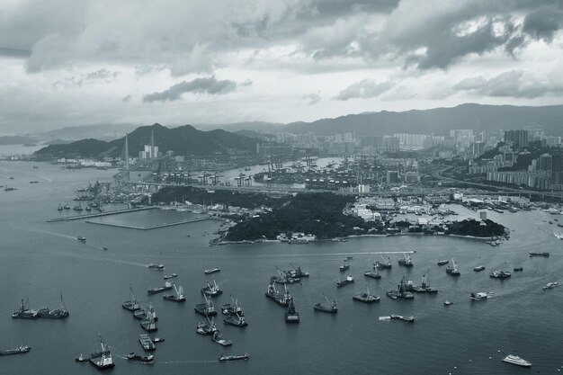 Vista aérea de Hong Kong