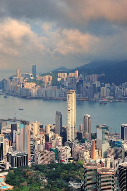 Vista aérea de Hong Kong