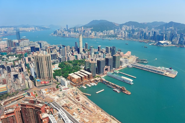 Vista aérea de Hong Kong