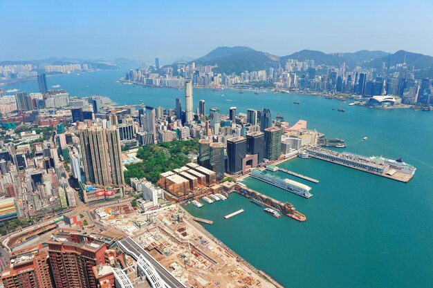 Vista aérea de Hong Kong