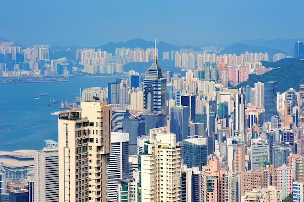 Vista aérea de Hong Kong