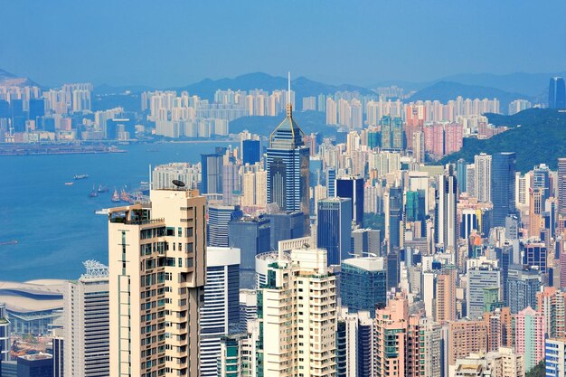 Vista aérea de Hong Kong