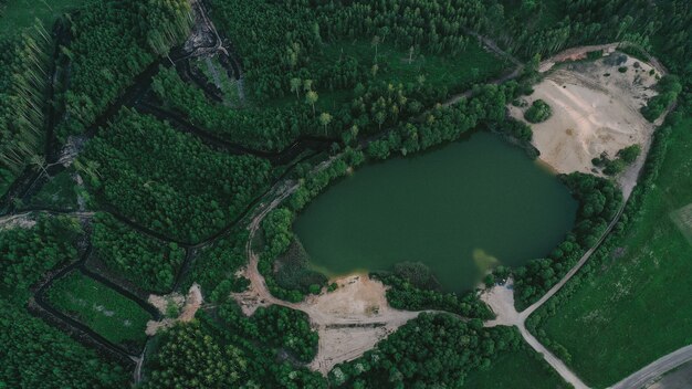 Vista aérea del lago