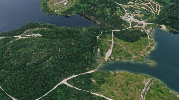 Vista aérea del lago