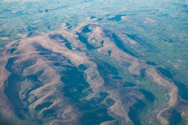 Vista aérea de las Montañas Negras, Gales del Sur, Reino Unido