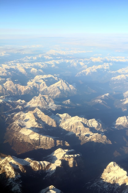 Vista aérea de montañas