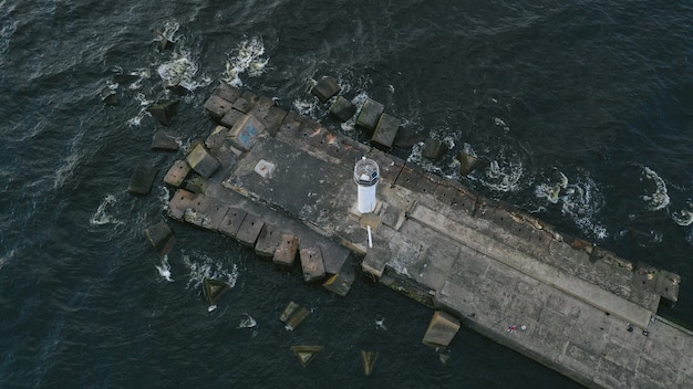 Vista aérea de un muelle