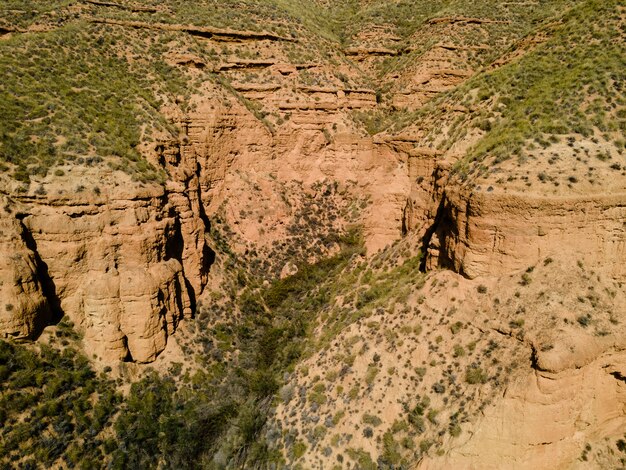 Vista aérea del paisaje de la naturaleza.