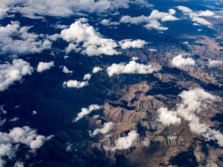 Foto gratuito vista aérea del río colorado, utah