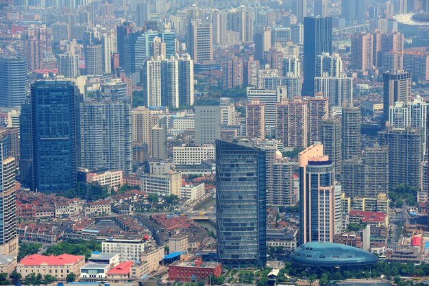 Vista aérea de Shanghái