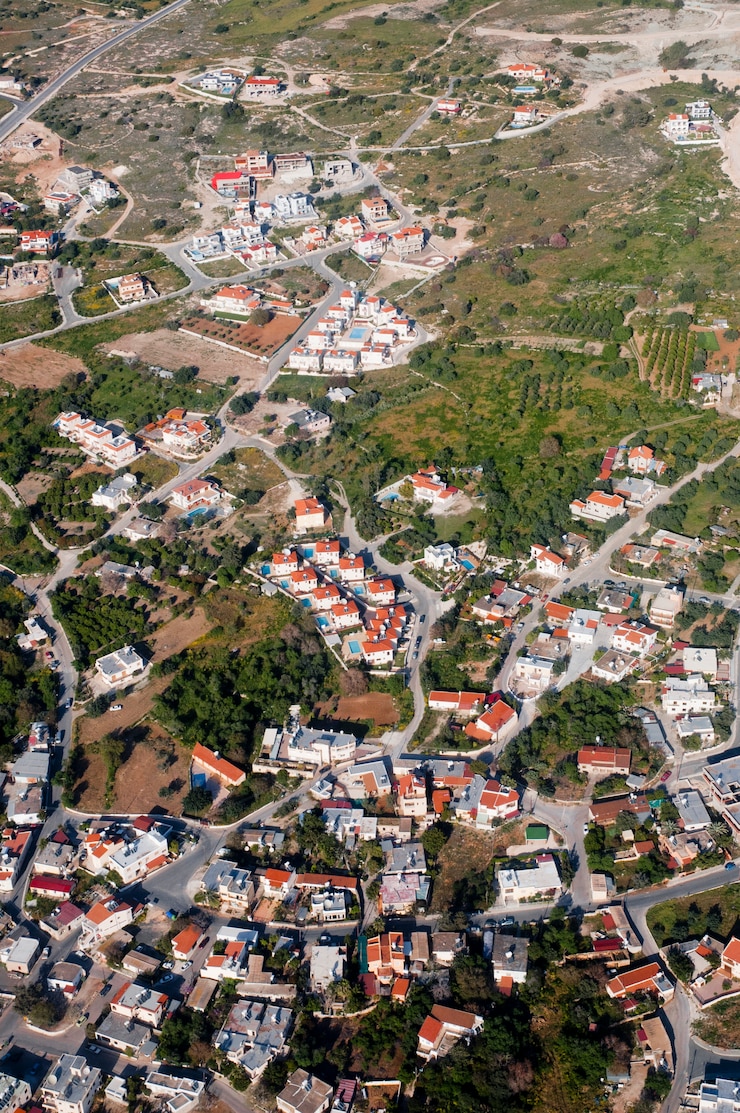 Foto gratuito vista aérea de la zona residencial