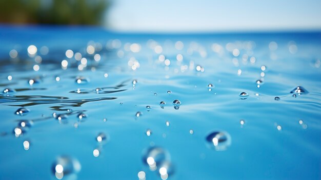 Vista de agua clara con efecto salpicadura.