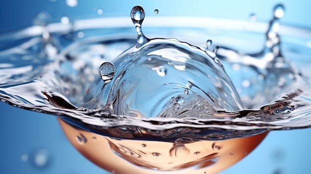 Foto gratuita vista de agua clara con efecto salpicadura.