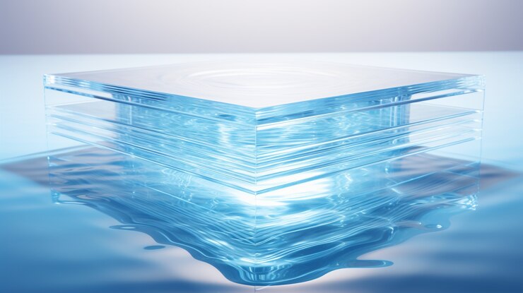 Foto gratuito vista de agua cristalina en 3d