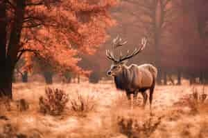 Foto gratuita vista de alces salvajes en la naturaleza