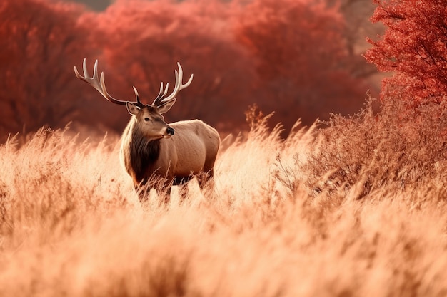 Foto gratuita vista de alces salvajes en la naturaleza