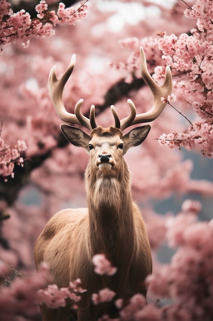 Foto gratuita vista de alces salvajes en la naturaleza