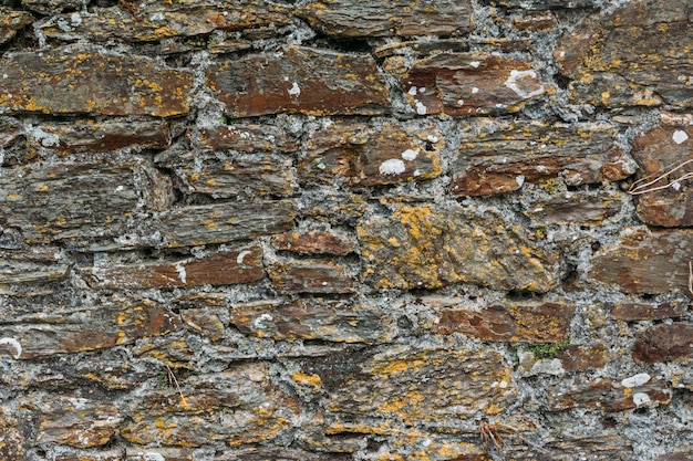 Vista del antiguo muro de piedra