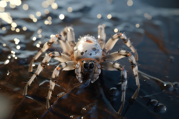 Vista de una araña tridimensional