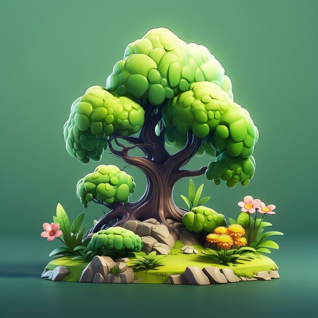 Vista del árbol gráfico 3d