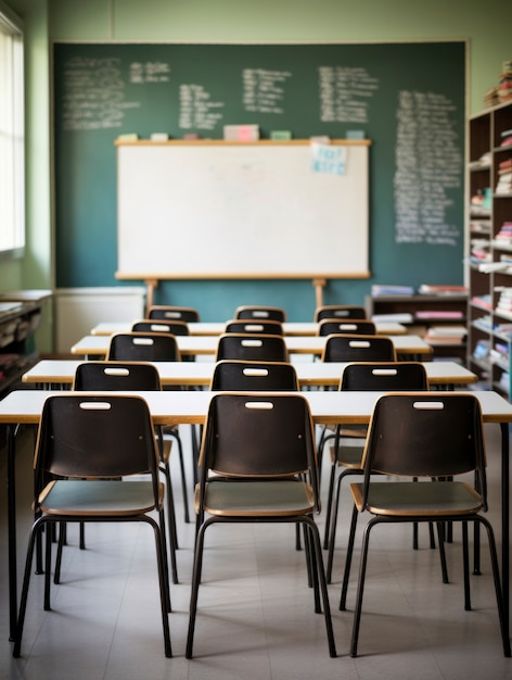 Vista del aula de la escuela moderna