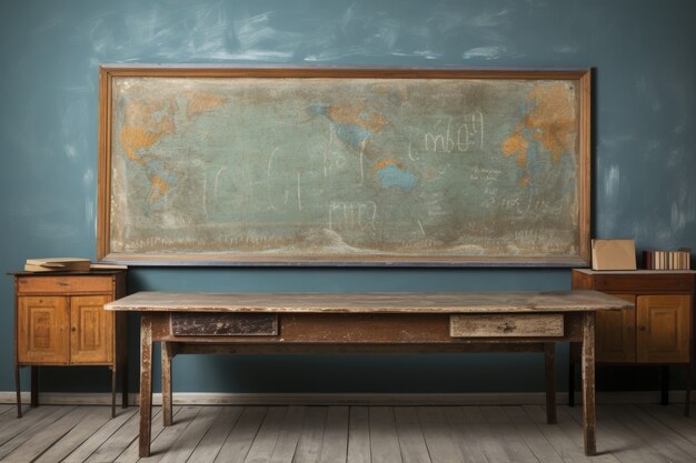 Vista del aula moderna en la escuela