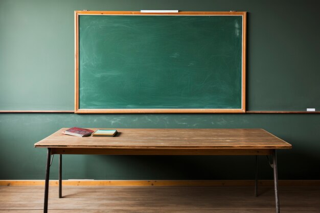 Vista del aula moderna en la escuela