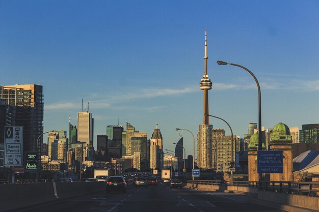 Vista de la autopista de la ciudad de Toronto