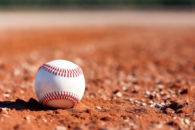 Foto gratuita vista del béisbol en el campo con espacio de copia