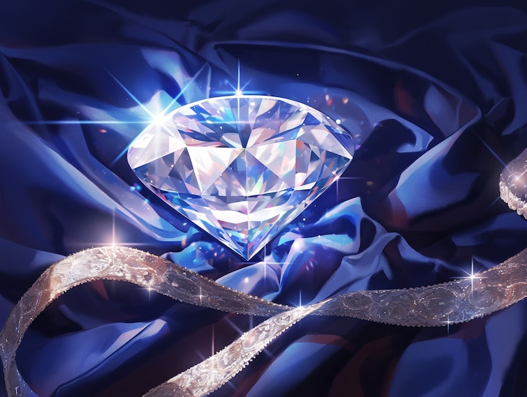 Foto gratuito vista del brillante diamante de dibujos animados