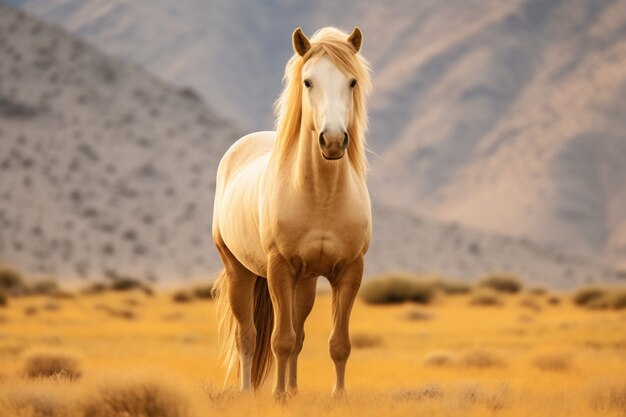 Vista del caballo salvaje