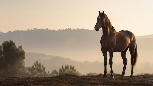 Foto gratuita vista del caballo salvaje