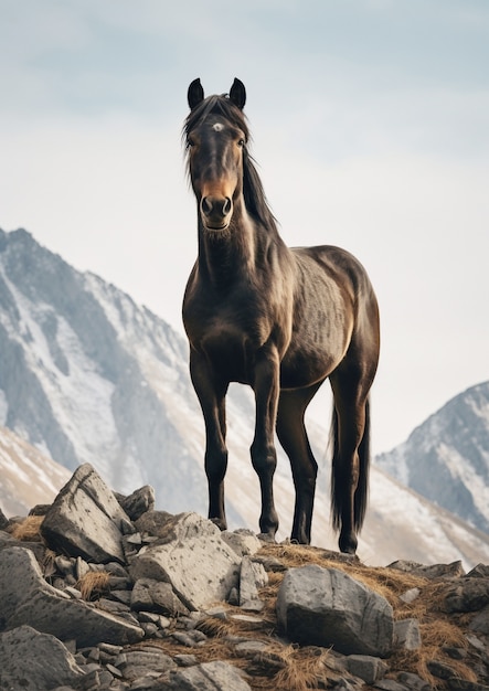 Foto gratuita vista del caballo salvaje