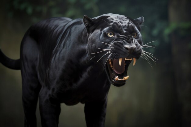 Vista de cachorros de pantera negra en estado salvaje