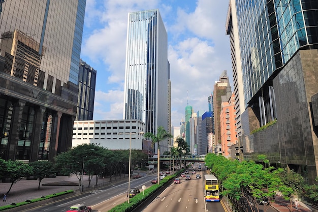 Foto gratuita vista de la calle de hong kong