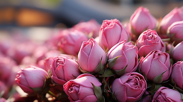 Foto gratuita vista de capullos de rosa