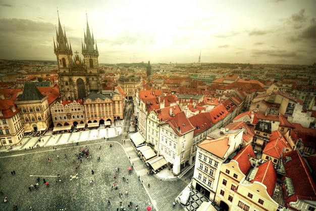 Vista del casco antiguo de Praga.