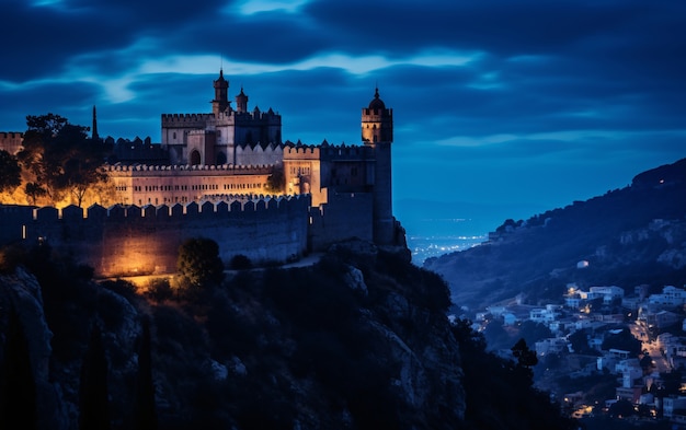 Foto gratuita vista del castillo con el paisaje natural