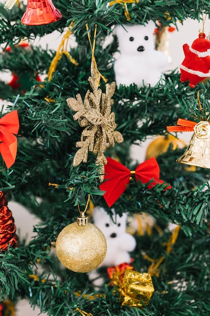 Vista de cerca de árbol de navidad