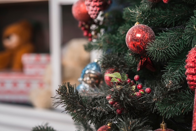 Vista de cerca de árbol de navidad