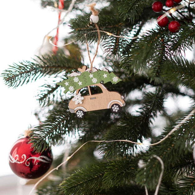 Foto gratuita vista cercana del concepto de árbol de navidad