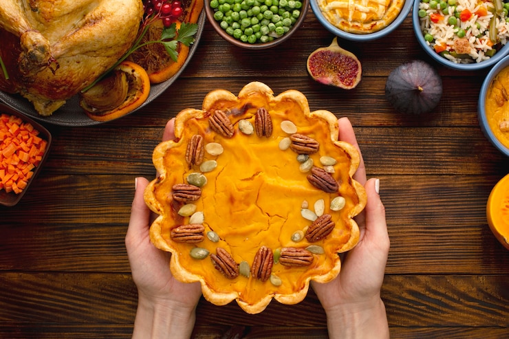 Foto gratuito vista cercana del concepto de comida de acción de gracias