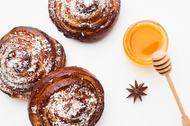 Foto gratuita vista cercana del concepto de deliciosa pastelería