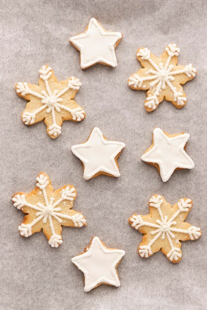 Vista cercana del concepto de deliciosas galletas