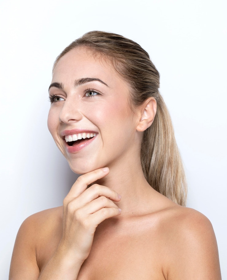 Foto gratuito vista cercana del concepto de mujer hermosa