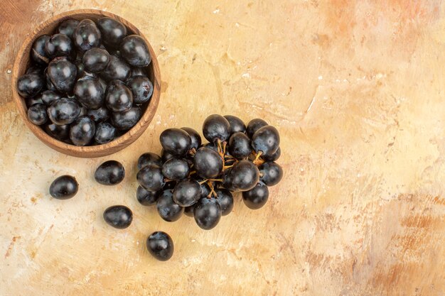 Vista cercana de deliciosas uvas frescas