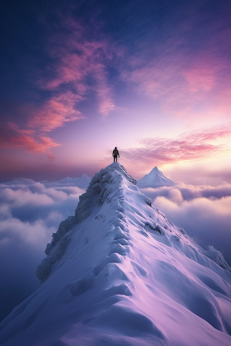 Vista de la cima de la montaña