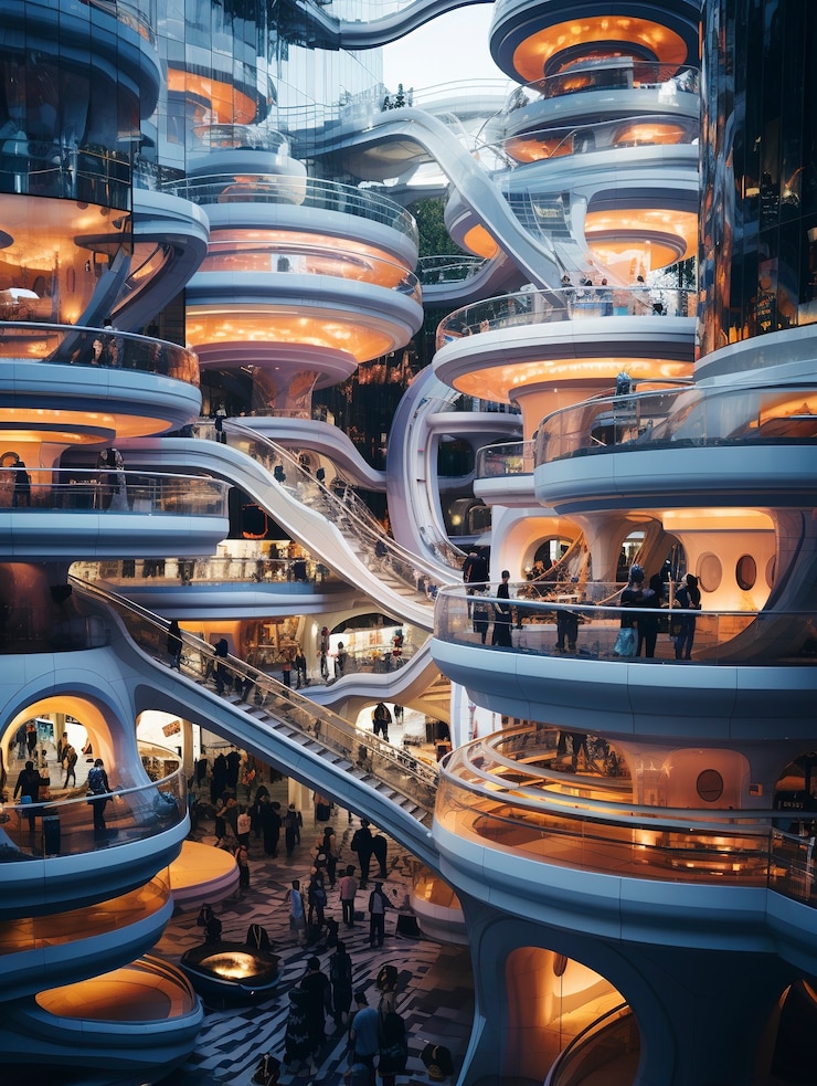 Foto gratuito vista de la ciudad urbana futurista