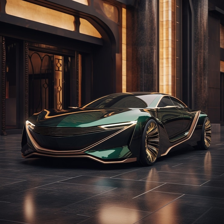 Foto gratuito vista del coche 3d