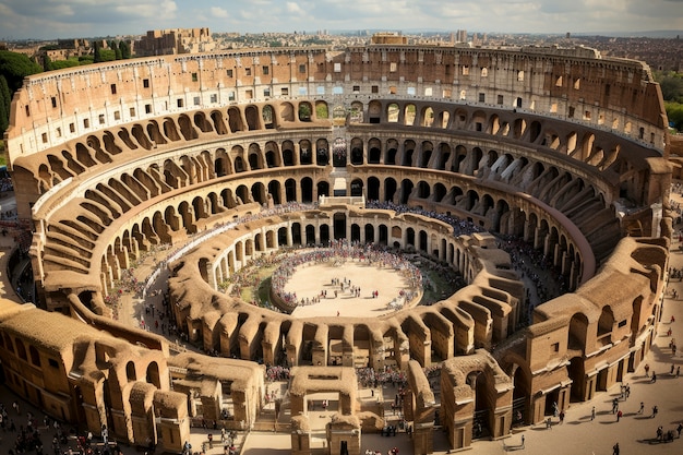 Vista del Coliseo del antiguo imperio romano